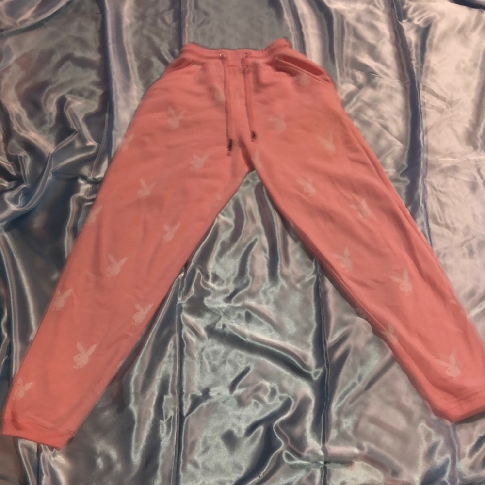 PLAYBOY light pink misguided sweats